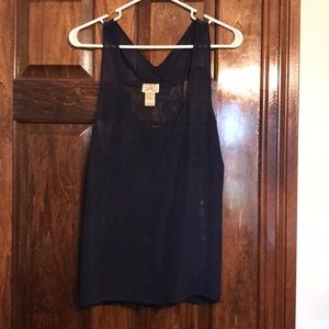 Eyelash Couture navy tank top